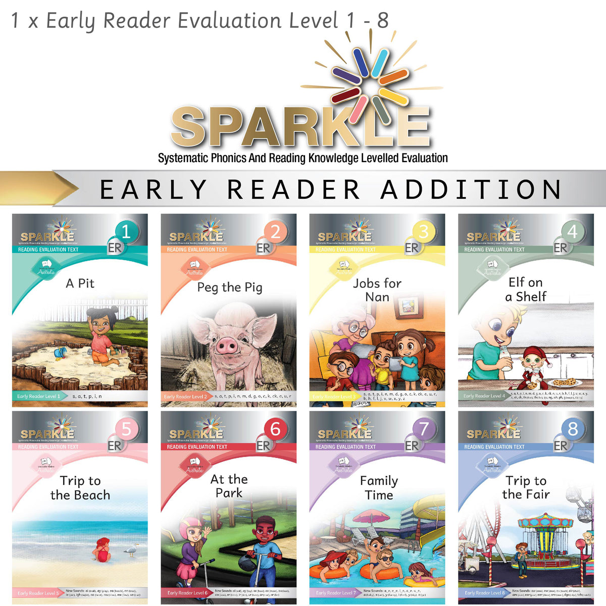 Early Readers SPARKLE Kit - Top Up Addition – Decodable Readers Australia 